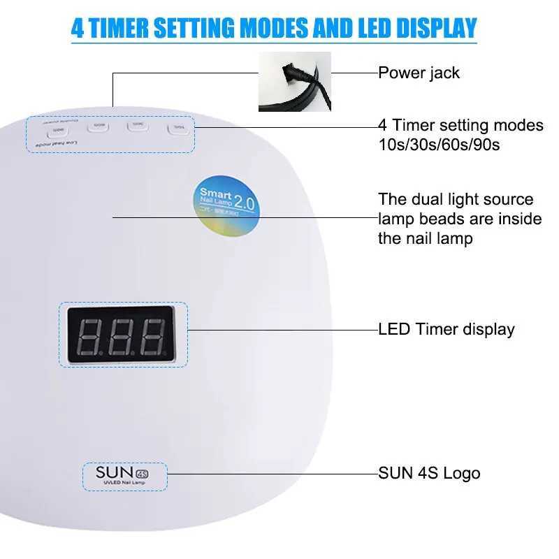 UV LED Nall Lamp For Manlcure Gel Pollsh Nall Drylng Lamp Wlth Auto Sensor Fast Curlng Nall Dryer UV Lamp For Manlcure SalonCL240731