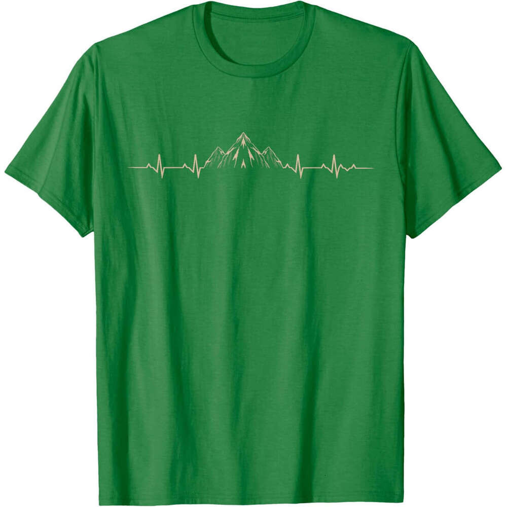 T shirt Mens Outdoors Wildlife Forest Nature Heartbeat Mountains Hiking T-Shirt shirts tshirt graphic tee Casual tops summer clothes Short sleeve Free