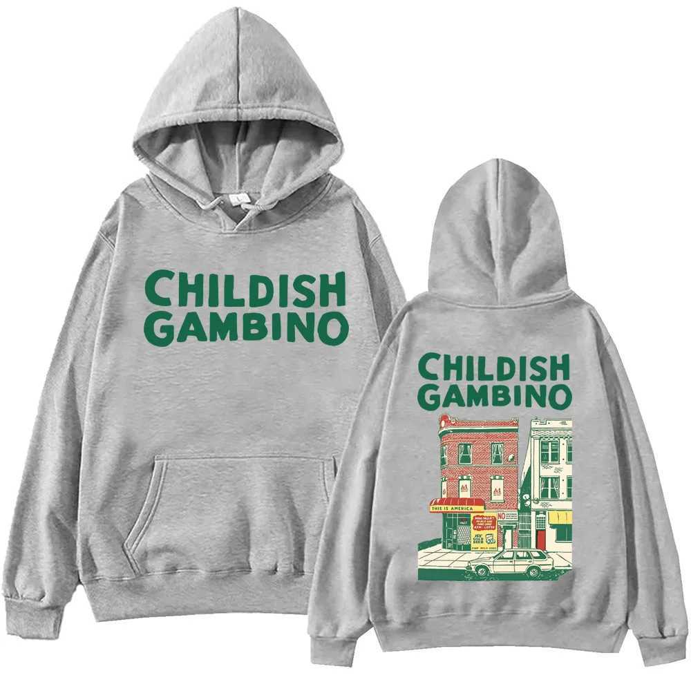 Childish Gambino Hoodie Harajuku Hip Hop Pullover Tops Popular Music Sweatshirt Fans GiftM240730