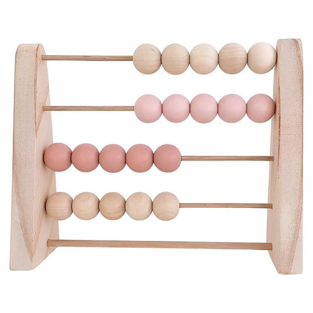 Wood Abacus Toy for Kids Room Desktop Decoration Baby Early Learning Math Educational Toy Natural Wood Nursery Decor Y240801