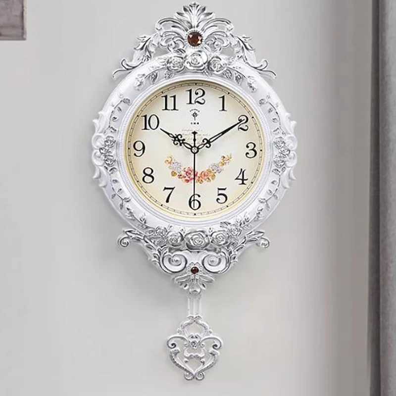 Living Room Nordic Wall Clock Modern Luxury Vintage Unique Home Decor Clock Minimalist Antique Horloge Murale FurnitureM240731