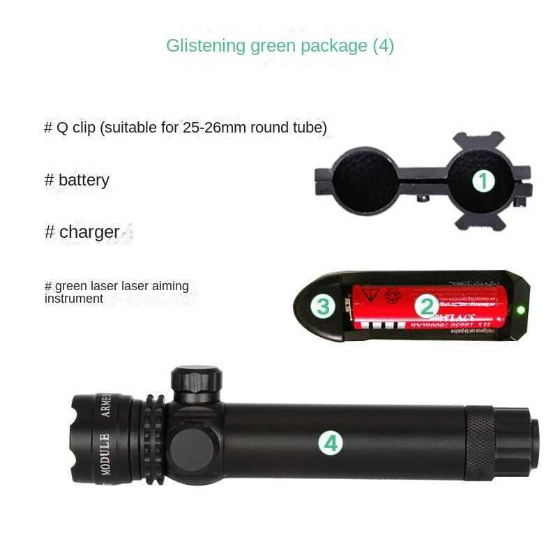 New high-power green laser with tube clip non infrared laser and adjustable laser pen with adjustable aiming device B240801