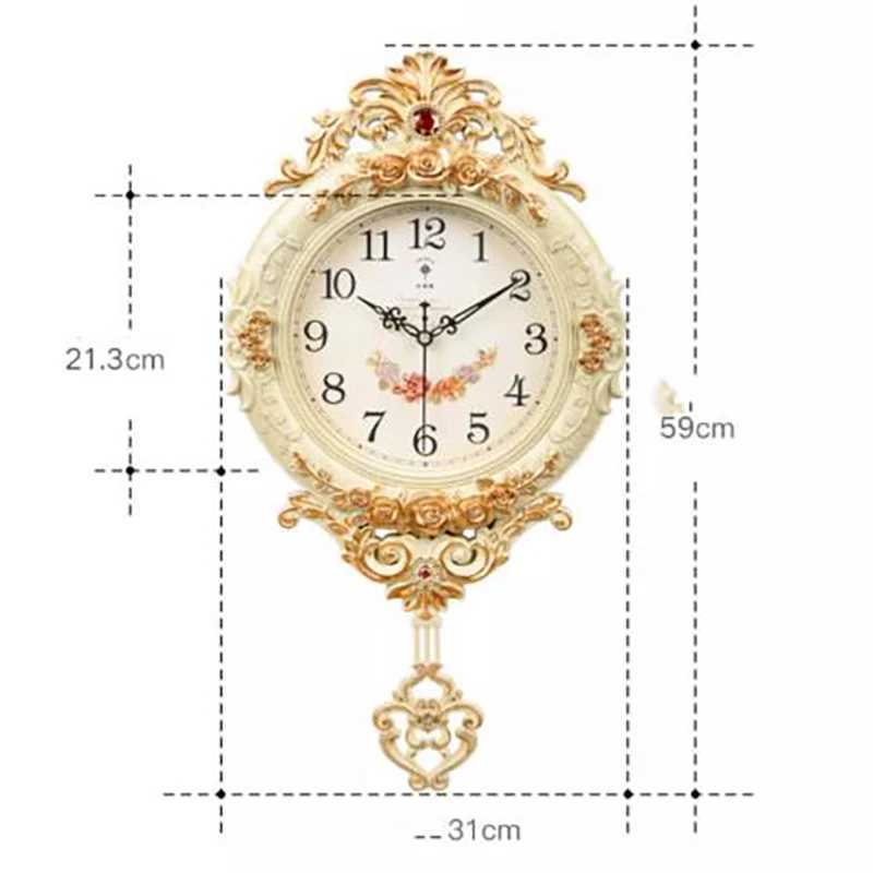 Living Room Nordic Wall Clock Modern Luxury Vintage Unique Home Decor Clock Minimalist Antique Horloge Murale FurnitureM240731