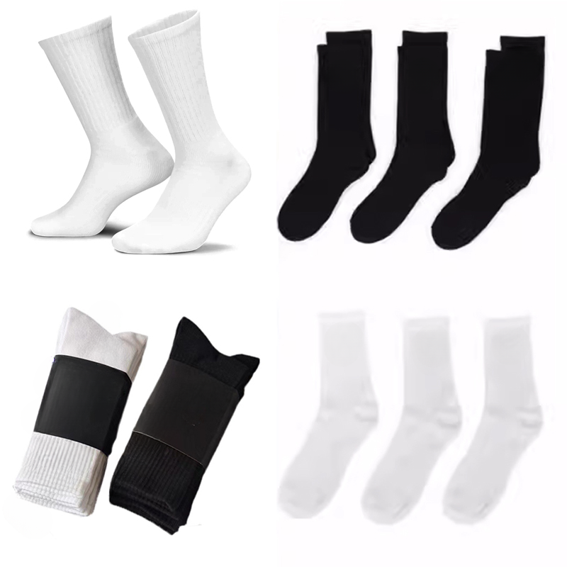 Mens Socks Women Men High Quality Cotton All-match Classic Ankle Hook Breathable Black and White Football Basketball Sports Sock