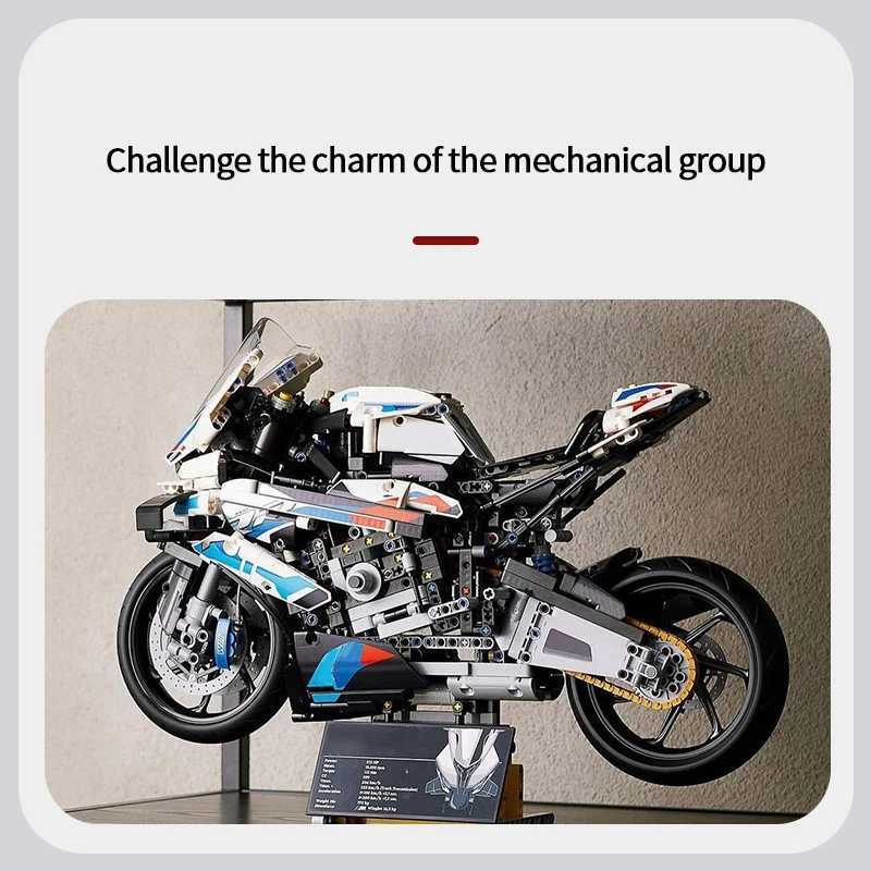 42130 Motorcycle 1000 RR Model Building Blocks Set 1920 Pieces Bricks MOC Toys Christmas and Easter Gift for Kids Or Adult Y240731