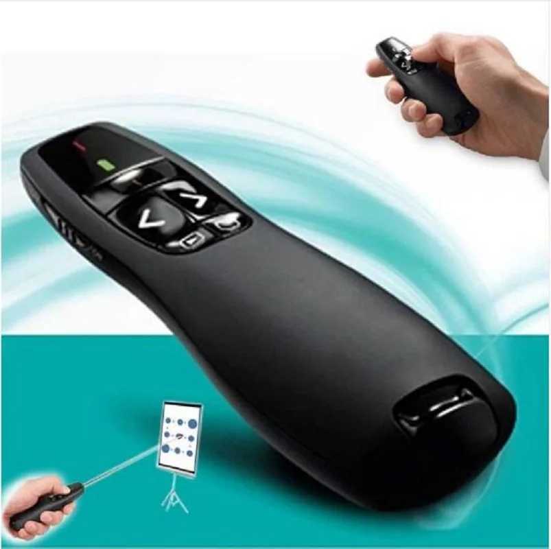 JSHFEI 5mw Wireless Presenter Red Laser Pointer R400 2.4Ghz USB PPT Remote Control for Powerpoint Presentation B240801