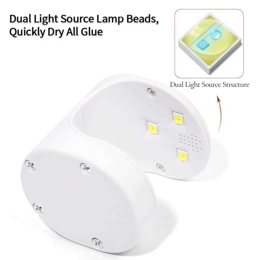 Mini 16w Uv Led Lamp For Nails With Usb Cable 3 Led Lights Gel Nail Polish Dryer Lamp Manicure Tool EquipmentCL2400806