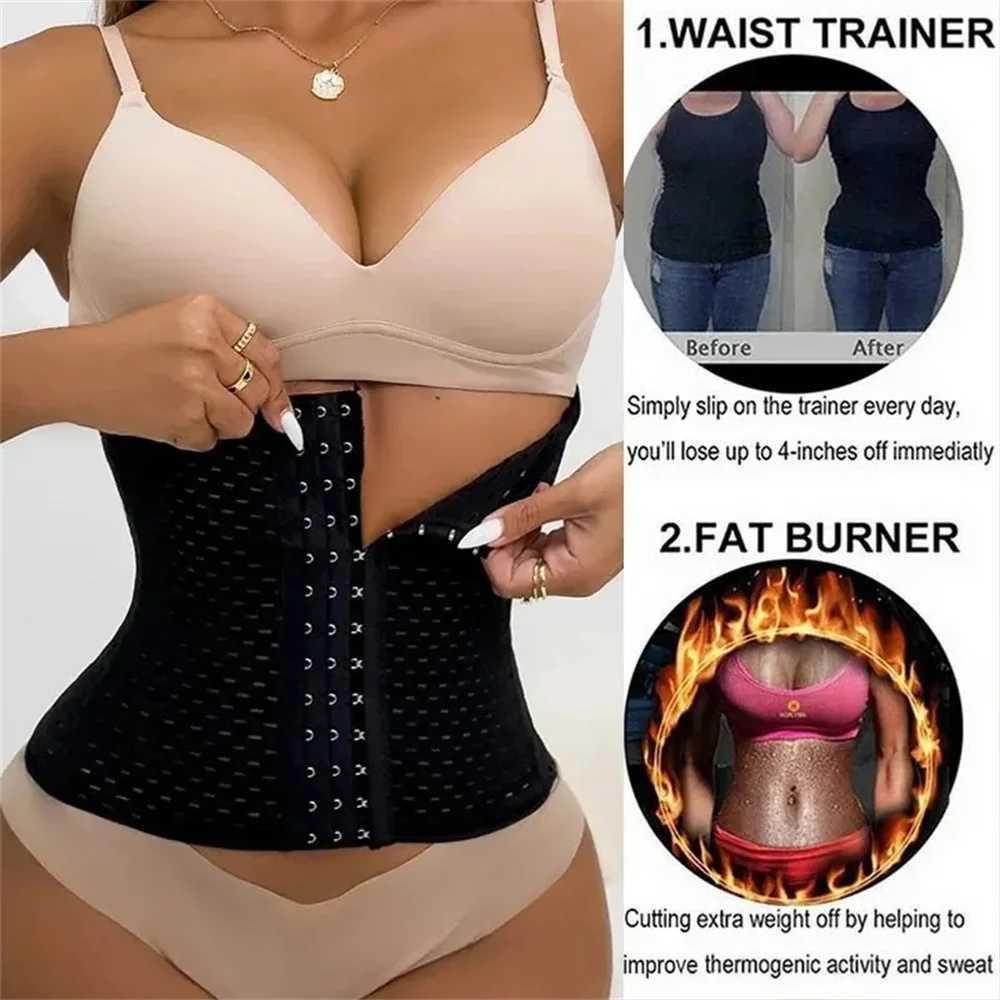 Female body shaping abdominal weight loss black abdominal belt shaping tight corset flat back abdomen tight corset W250120