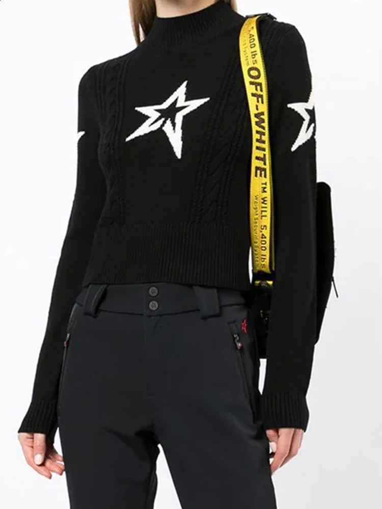 Y2K Womens Sweater Hip Hop Street Wear Long Sleeve Pullover British Flag Winter Harajuku Knitted Top Casual Loose Large 240809