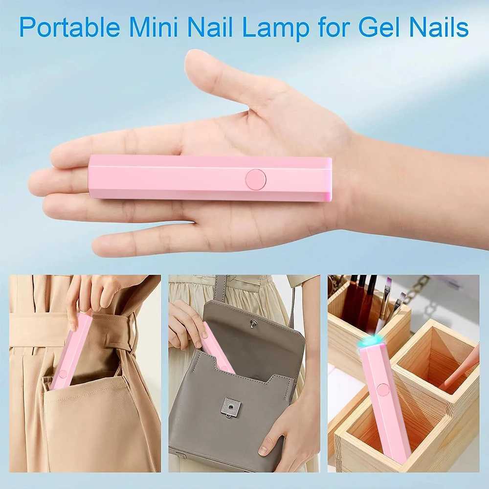 LULAA Portable Handheld Mini Nail Lamp For All Gel Polish Quick Dry USB Nail Dryer Machine UV LED Nail Lamp Mini Flashlight PenCL2400806