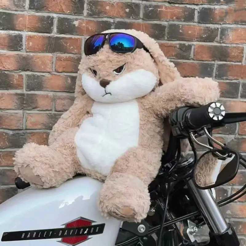 Large Size Angry Rabbit Plush Toy Cute Animal Plushie Doll Kawaii Stuffed Soft Toys Model Room Decor Birthday Gifts Y240801