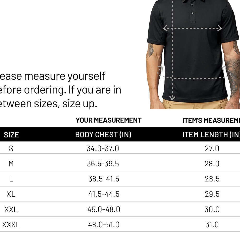 Fashion Mens Polo shirt Outdoor Performance Tactical Polo Shirts Short and Long Sleeve Moisture-Wicking Polos Casual tops summer clothes Short sleeve 