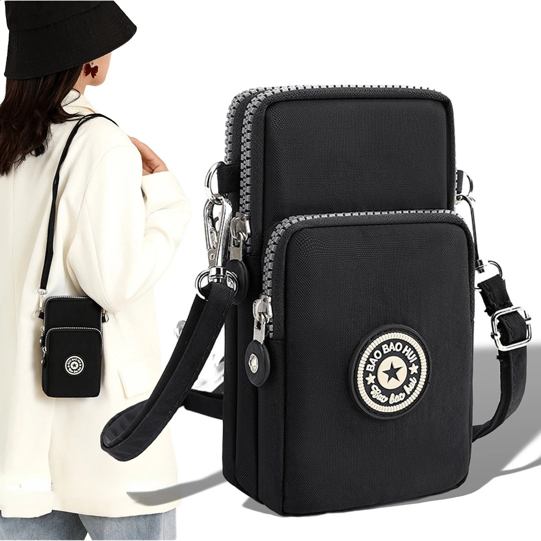Shoulder Bag Nylon Women Mobile Phone Mini Female Messenger Purse Lady Wallet Small CrossBody Handbag 240731