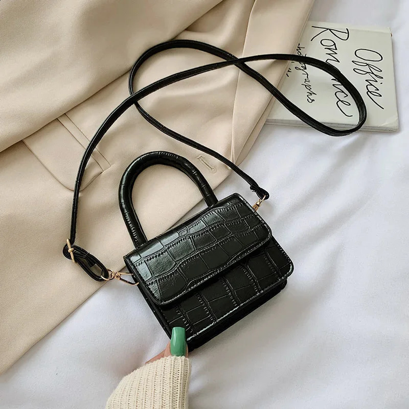 Mini Tote Bag Pattern Flip Messenger Crossbody Female Simple Shoulder Small Square Lady Handbag 2023 240801