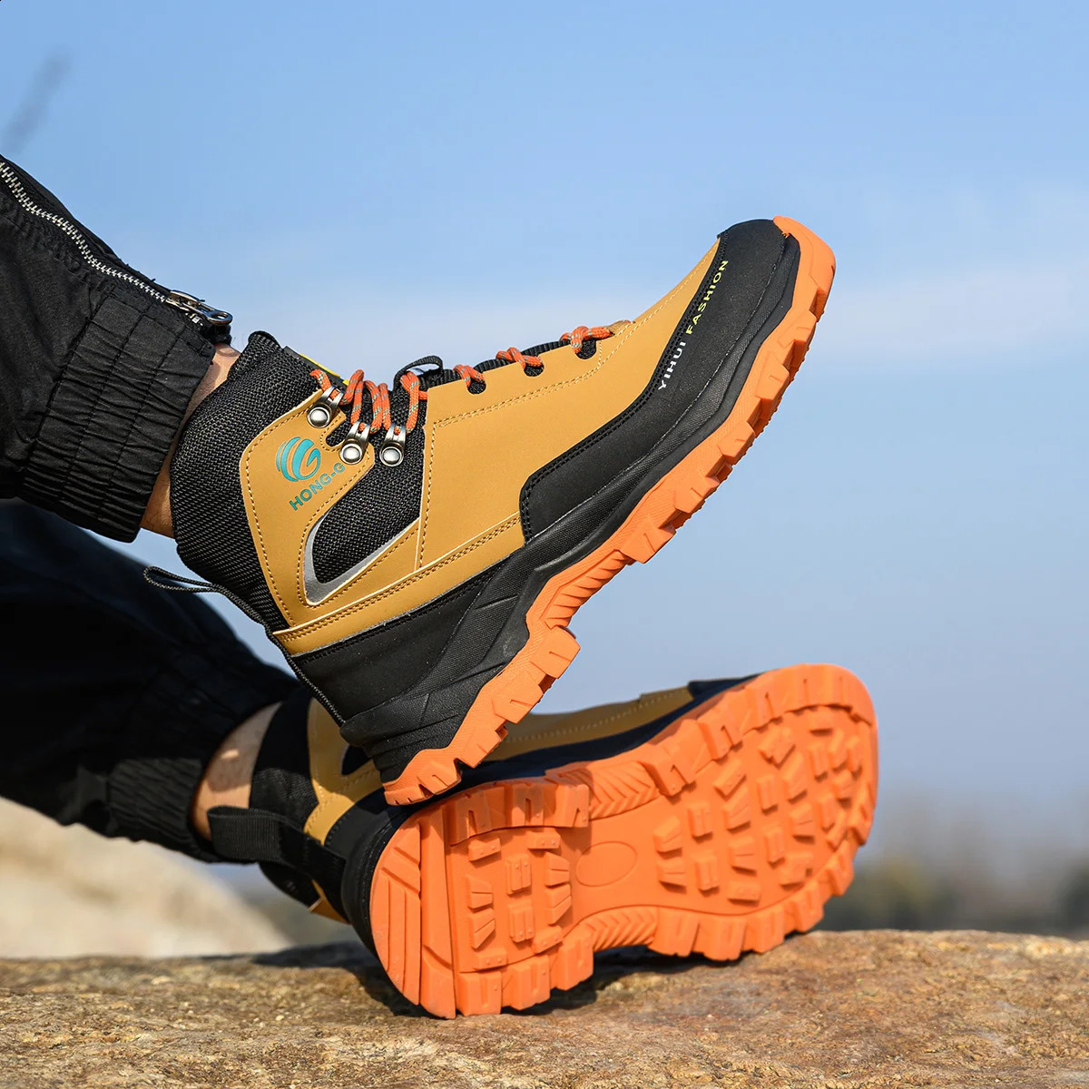 Waterproof Men Boots Safety Shoes PunctureProof work Steel Toe Indestructible Construction Protective 240731