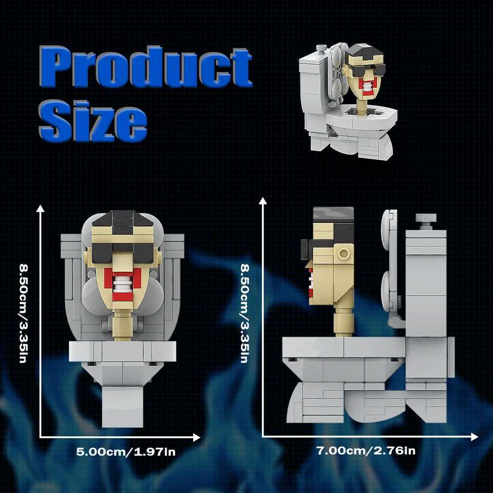 Skibidi Toilet Man vs Monitor Building Blocks The Audio and Camera Man Toys for Kids Adults Game Fans (127/263 PCS) Y240731