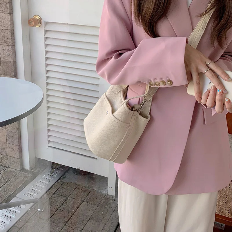 Simple Soft Leather Top Handle Bags Fashion Solid Color Crossbody Bags for Women Versatile Shoulder Bags Casual Handbag 250122