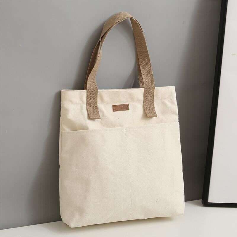 Commuting Large Canvas Capacity Computer Tote Women Shopping Bag High Quality Plain Color Handbag Hobo Shoulder Bags s
