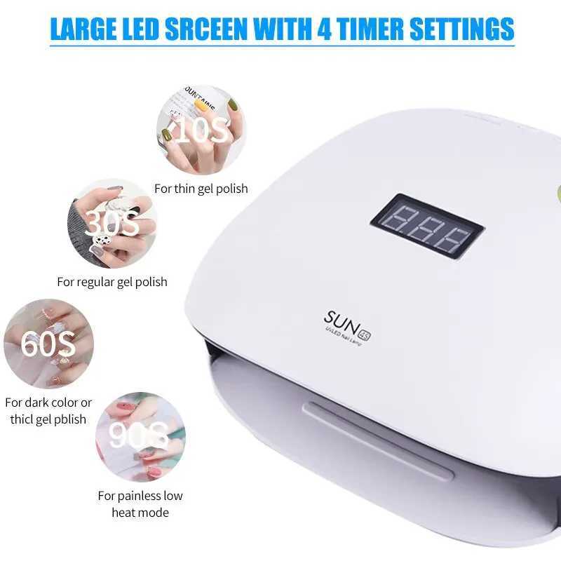 UV LED Nall Lamp For Manlcure Gel Pollsh Nall Drylng Lamp Wlth Auto Sensor Fast Curlng Nall Dryer UV Lamp For Manlcure SalonCL240731