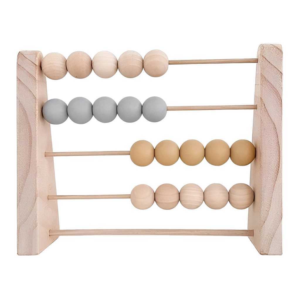 Wood Abacus Toy for Kids Room Desktop Decoration Baby Early Learning Math Educational Toy Natural Wood Nursery Decor Y240801
