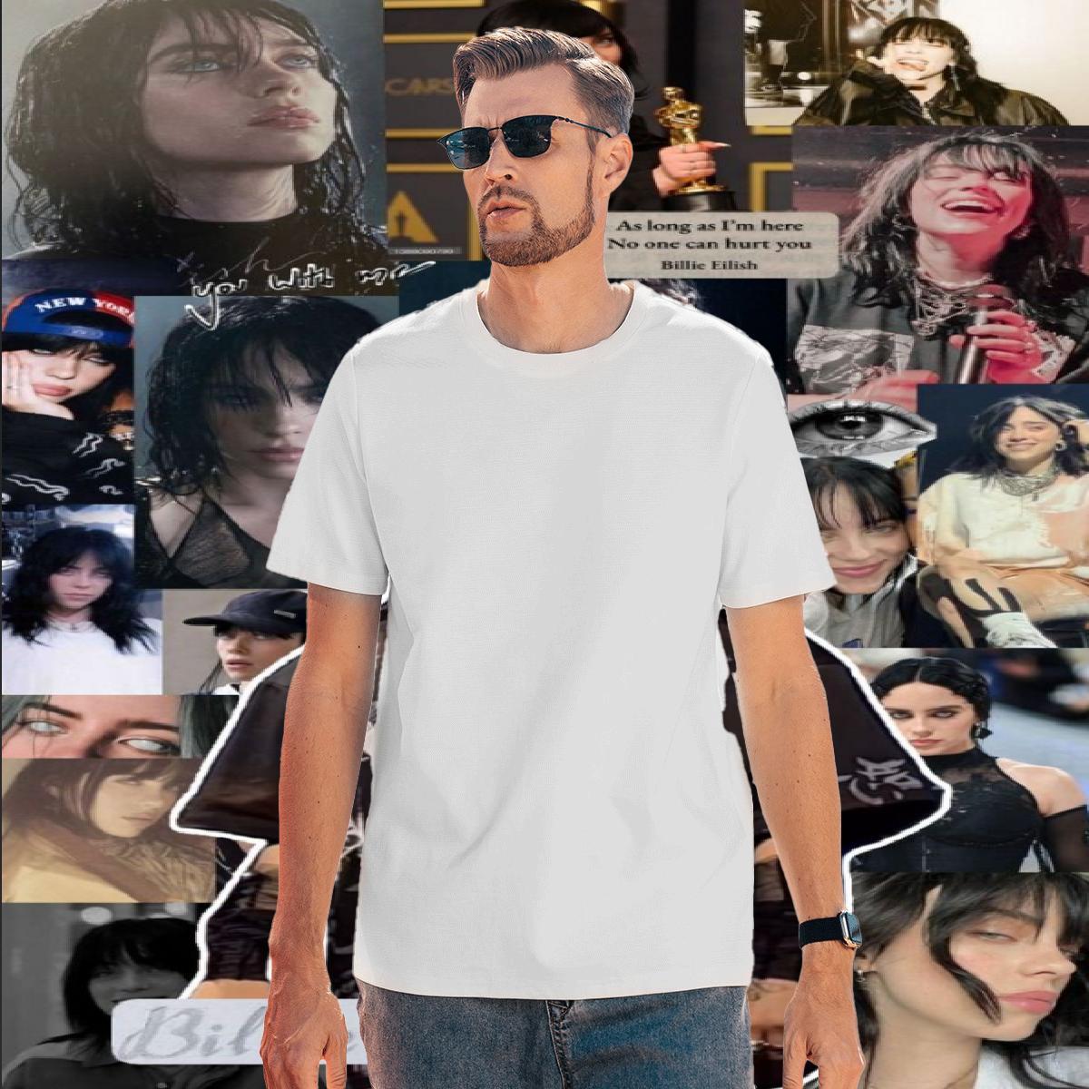 DIY Men Tees 230g Pure Cotton Daily Outfit letter Round Neck Short Sleeve T-Shirts Unisex Oversized 4XL Tops Tees