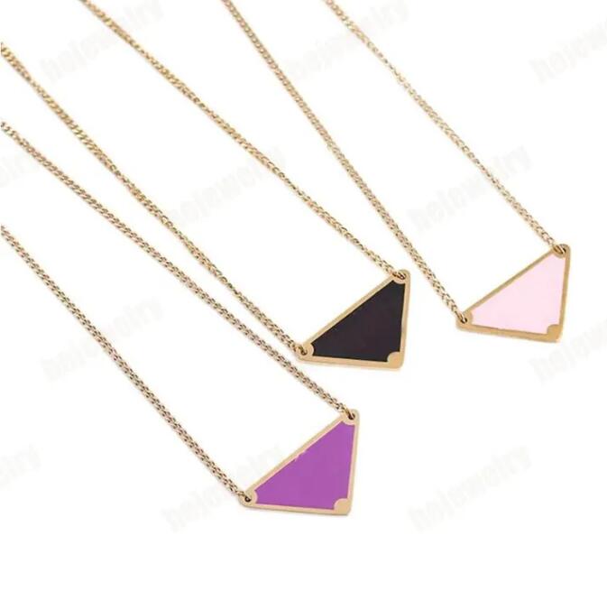 Women Summer necklaces designer triangle necklace men classics necklace charm DIY beads chain plated silver gold necklace luxury jewelry zh195 H4