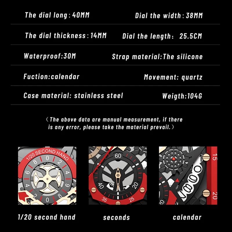 LIGE Men's quartz Watch high-grade rectangular watch zinc alloy case High quality silicone strap men's sports waterproof watch