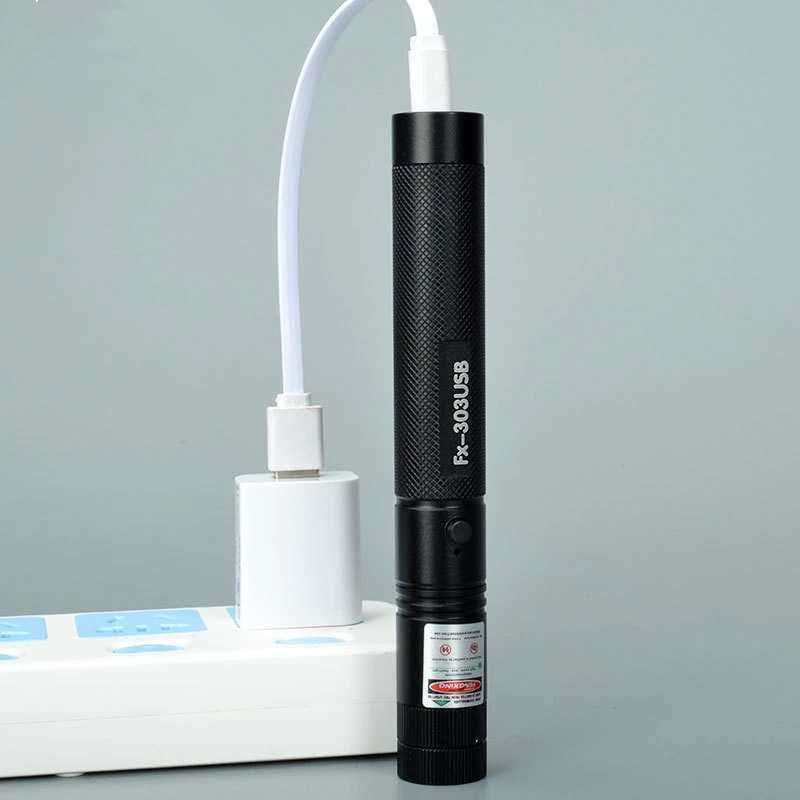 Usb Green Laser Pen Powerful Starry Laser Flashlight Beam Light Rechargeable USB Charging Lithium Battery Laser Survival Tools B240801