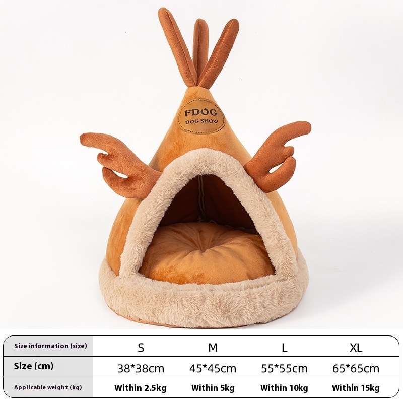 Deer Antlers Nest Cat Nest Dog Nest Pet Mat Deer Antlers Cute Silver Gradient Cat Nest Source Factory