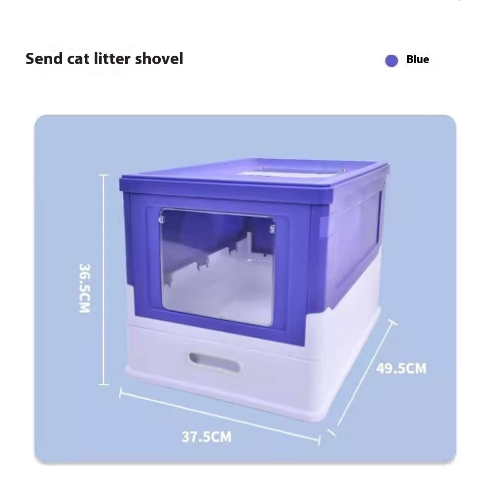 Large Fully Encased Cat Litter Box Dual Entry Design for Convenience, Odour Control Included