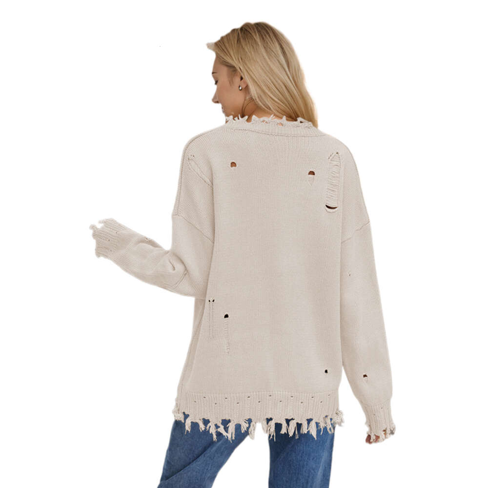 2024 Autumn/Winter New Temu Round Neck Flag Easter Independence Day Fashion Sweater for Women