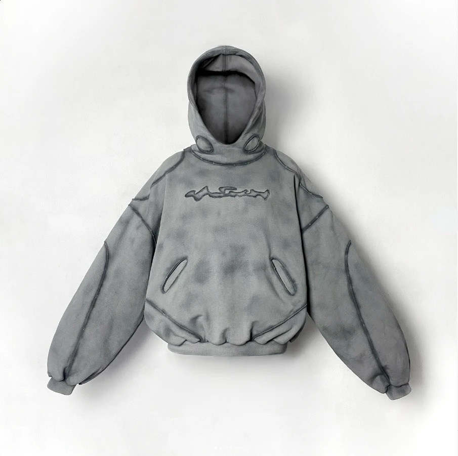 Gothic Punk Hip Hop 2000s Mens Sports Hoodie Street Fashion and Womens Y2K Embroidery Pattern Loose 240722