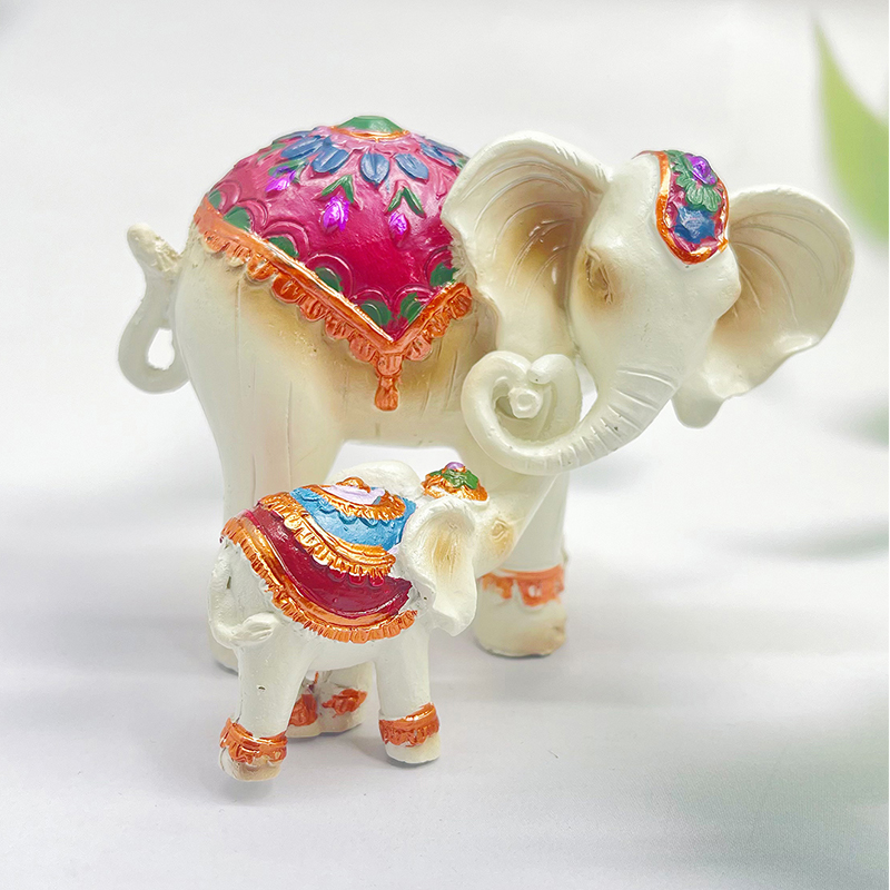 Outdoor Garden Resin Crafts Statue Mother and Child Love Elephant Home Desktop Decoration Ornament