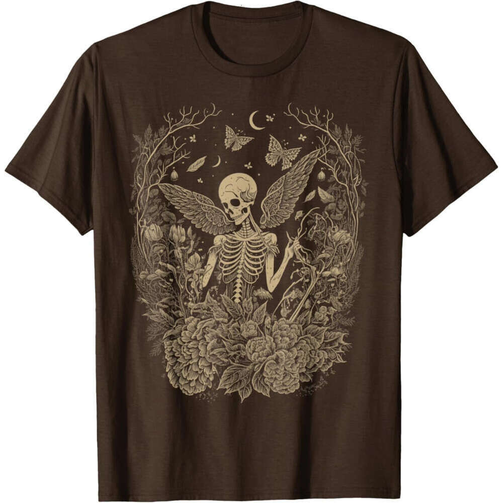T shirt Mens Cute Fairycore Floral Skeleton Aesthetic Girls Women Graphic T-Shirt shirts tshirt graphic tee Casual tops summer clothes Short sleeve Fr