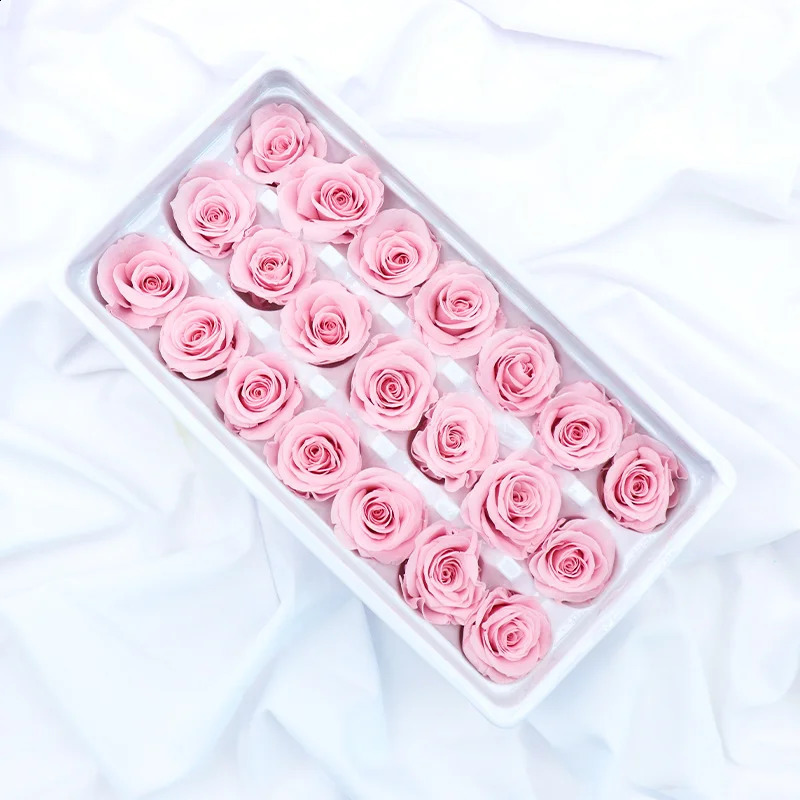 21pcs Grade B 23CM Natural Preserved Mini Roses Heads Beauty and the BeastForever Rose for WeddingPartyDIY Gift 240731