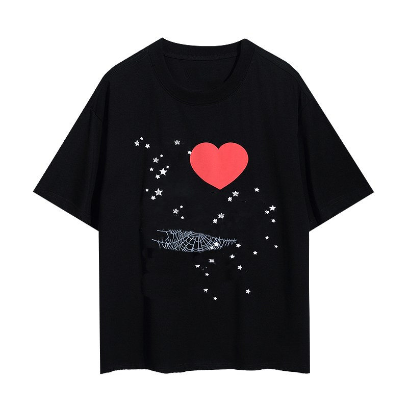 New Fashion Classic Classic pour femmes T-shirts masculins Vestes Scorpion Sweat à sweat Web Stars Letters Puff Print Mousse T-shirt S-XL 21484