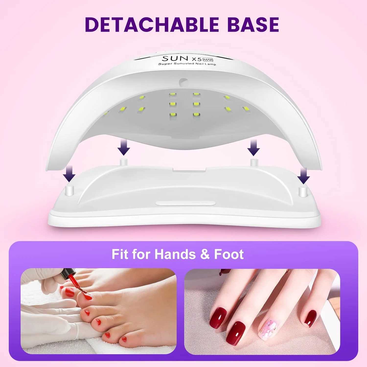 SUN X5 MAX Professional UV LED Nail Dryer Light for Nails Drying Machine Manicure Gel Polish Curing Lamp with 4 Timer SettingsCL2400806