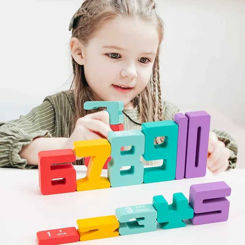 3D Digital Puzzle Number Building Block Set for Baby Montessori Stacking Toy Developmental Learning Gift for Kids Y240731