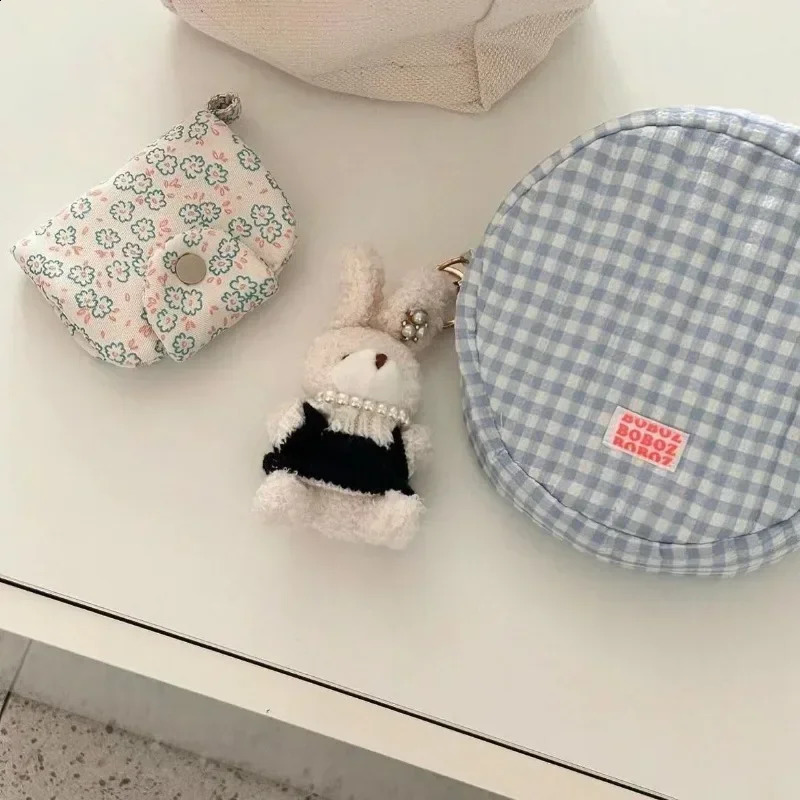 1 Pc Cute Student Coin Purse Card Simplicity Floral Korean Fashion Wallet Holder for Girls Portable Small Storage Bag 241029