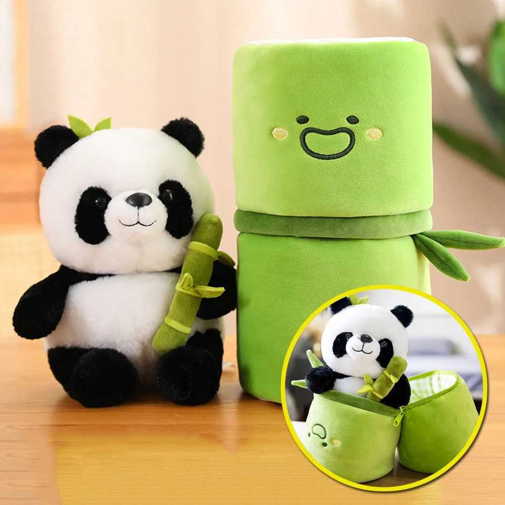 Panda Bamboo Plush Stuffed Doll Soft Animals Children Toy Pillow Cartoon Kawaii Dolls Girls Kids Lover Gifts Home DecorationM240801
