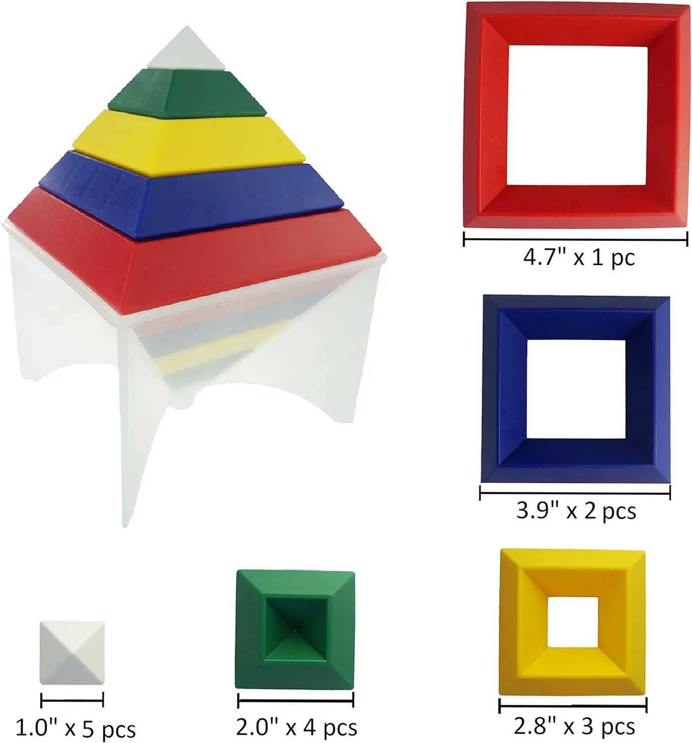 15Pcs Pyramid Stacking Toy Building Blocks 3D Puzzle Brain Teasers Stacker Toy 3D Puzzle Stem Toys Pyramid Speed Cube Y240731