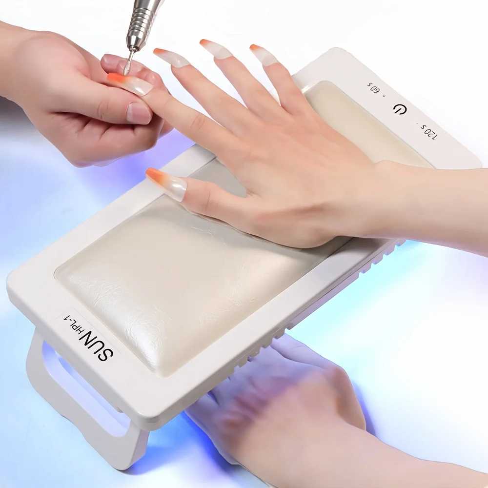 YIKOOLIN Available In A Variety Of Colors Arm Rest With LED Lamp UV Gels Dryer Polish Curing Foldable Lamp For Nails Lamp W250513