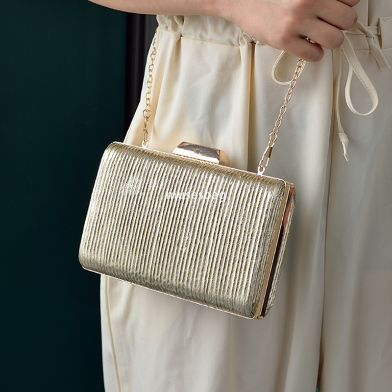 Cross-border new European and American fold dinner bag senior sense banquet bag simple bag female clucth bag