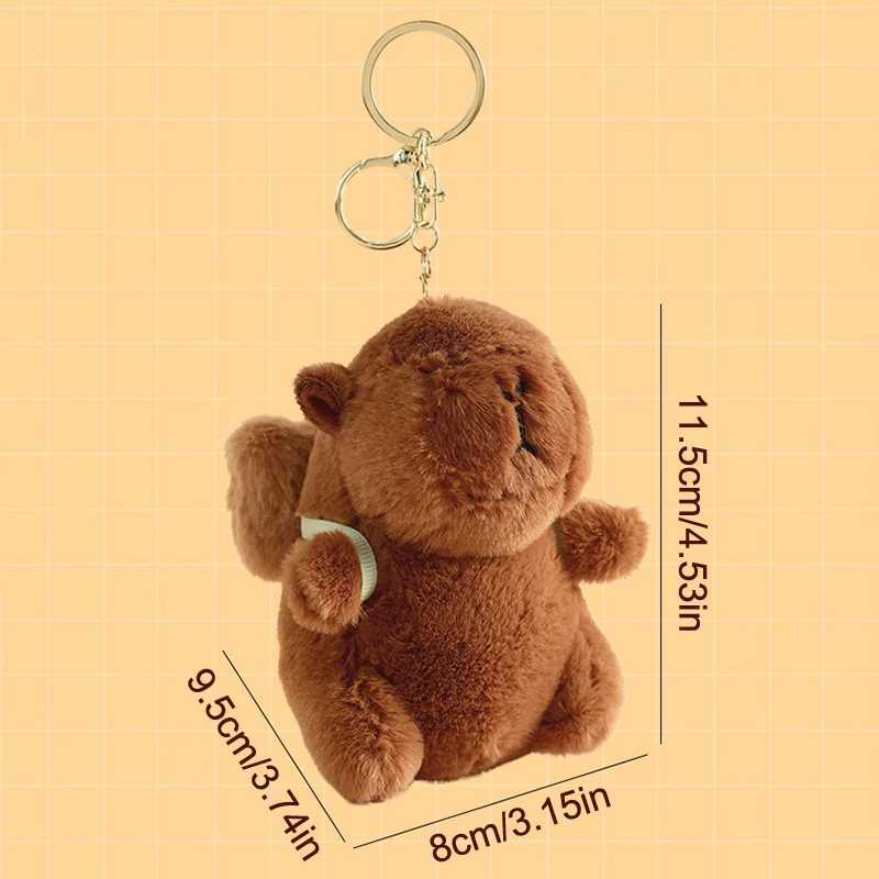 Fashion Capybara Plush Toys Women Cute Capibara Bag Pendant Keychain Kids Backpack Decor Party Birthday Gift Fluffty Doll Y240801