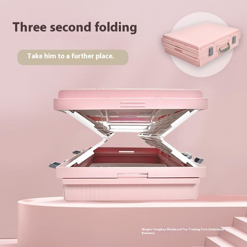 Mischievous, foldable dropper basin, fully enclosed, splash proof, large toilet, light style, litter box, cat supplies