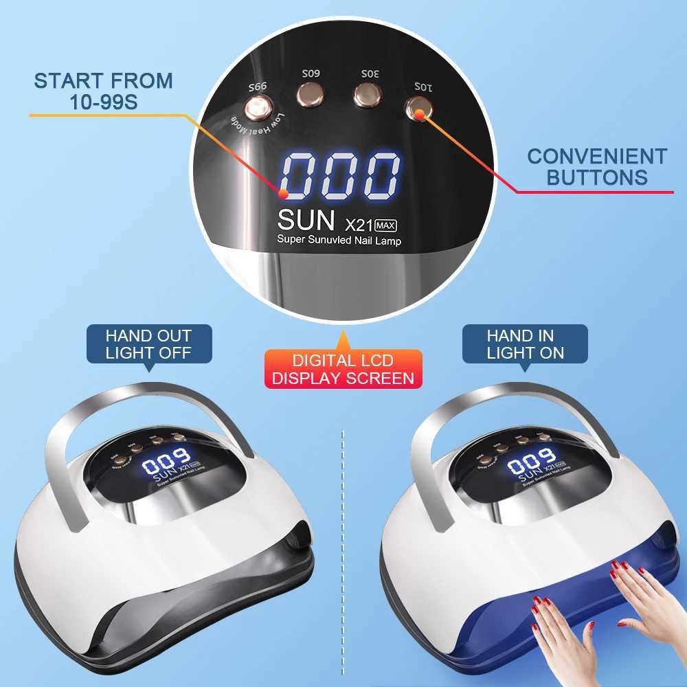 320W Professional UV LED Nail Lamp for Nails Gel Polish Curing Lamps With Large Touch Screen UV Nail Dryer Light with 72 LEDs Y240801