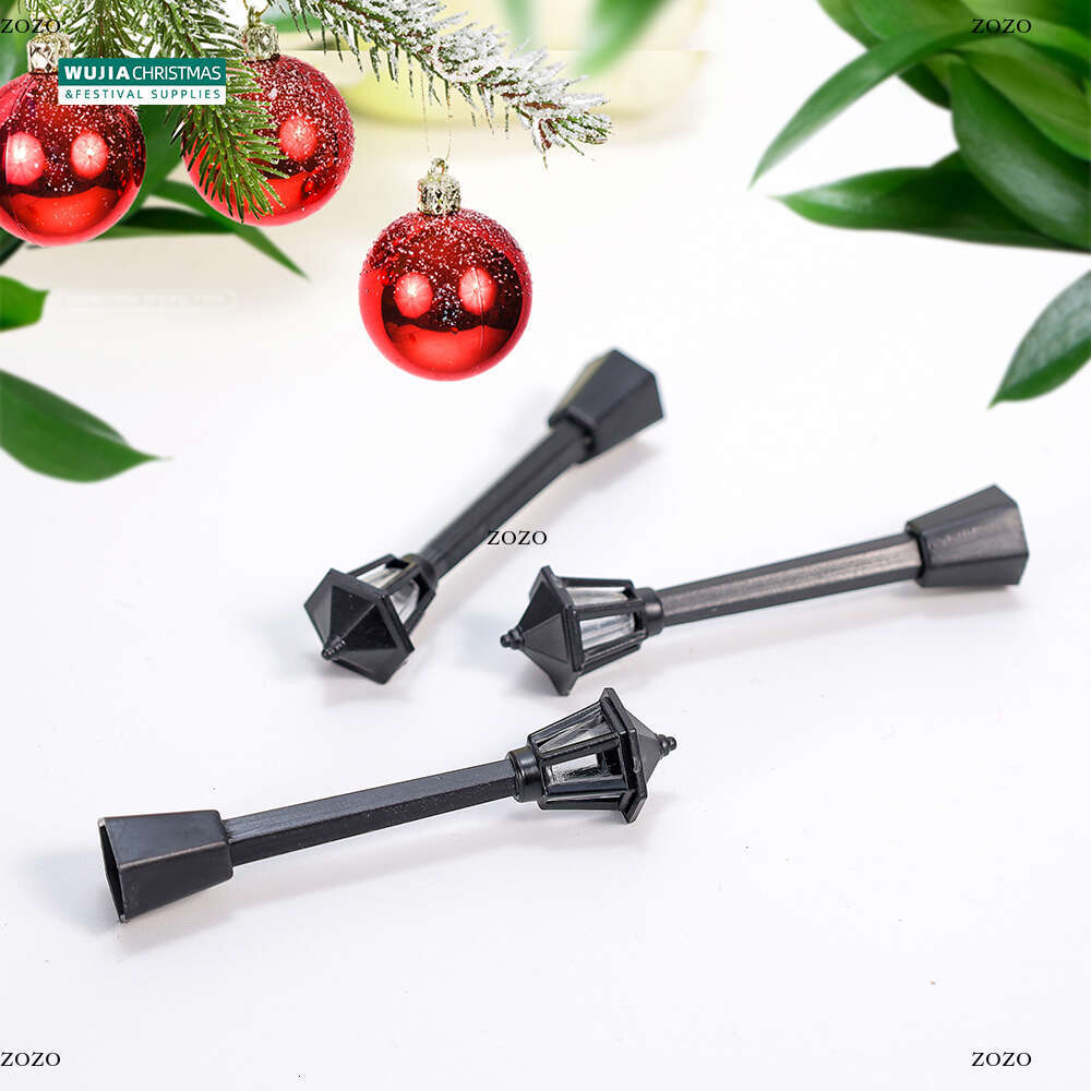 6/12Pcs Miniature Street Lights Plastic Model Railway Train Lamp For Doll House Micro Landscape Diy Fairy Garden Christmas Decor