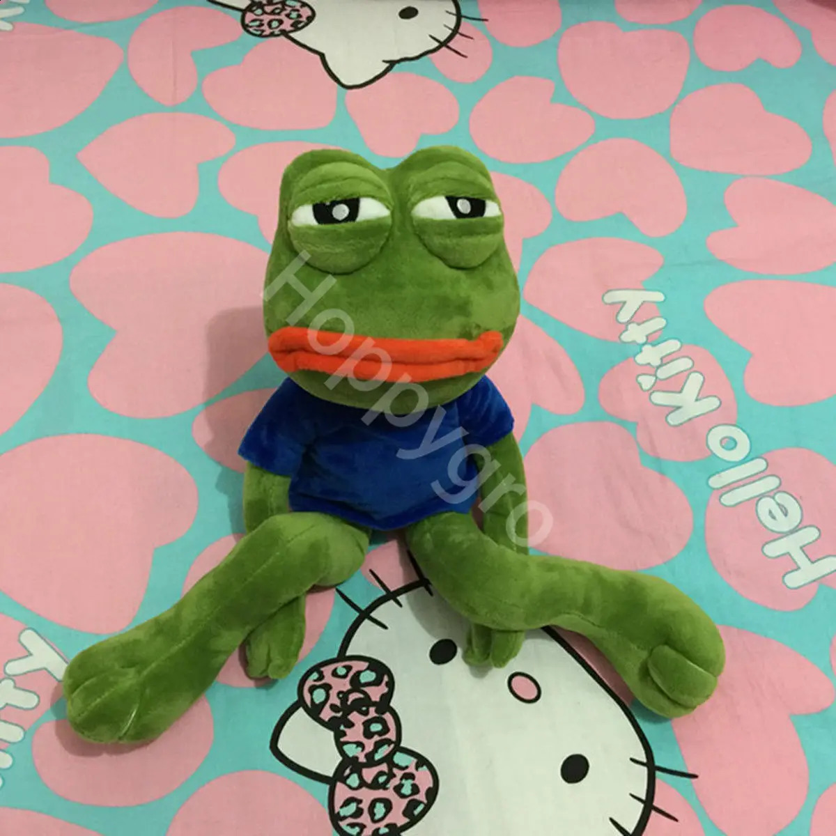 45cm Sad Frog Plush Toy Soft Stuffed Pillow Magic Expression Pepe The Sad Frog Animal Plush Doll Birthday GIfts For Girls Boys 240722