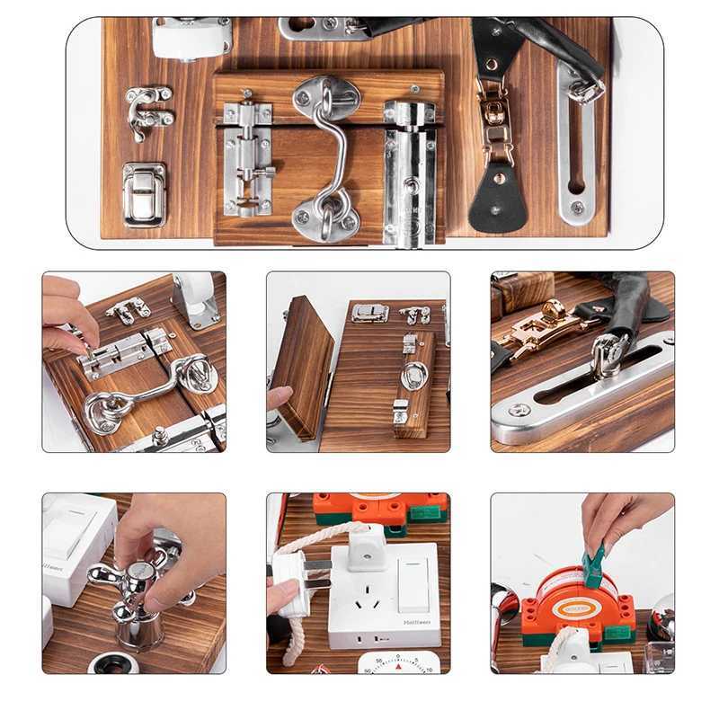 Children Busy Board Montessori Toy DIY Accessories Lock Latch Door Sensory Cognition Toy Preschool Early Education Teaching Aids Y240801