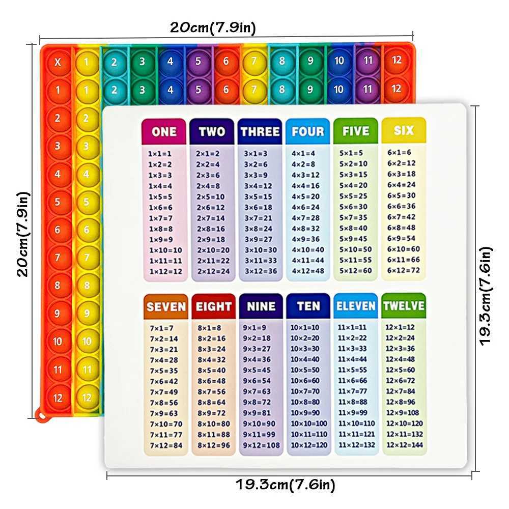 Multiplication Games Pop Toy Erasable Card Pen Quick Push Pop Math Learning Writing Games Educational Stationery for Kid Pupil Y240801